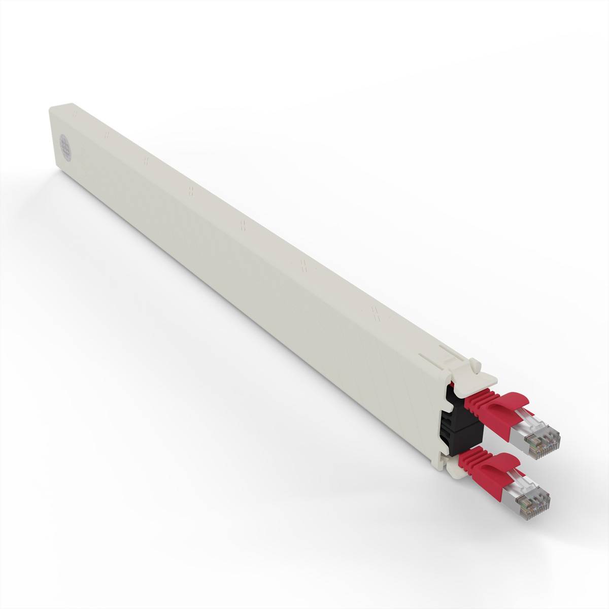 patchbox.one Kassette 8RU STP rot Cat.6a 0,8m