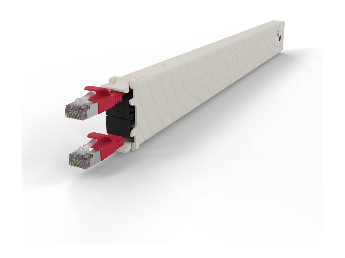 PATCHBOX patchbox.one - Kupferkassette - einziehbarCAT 6a - STP - Rot