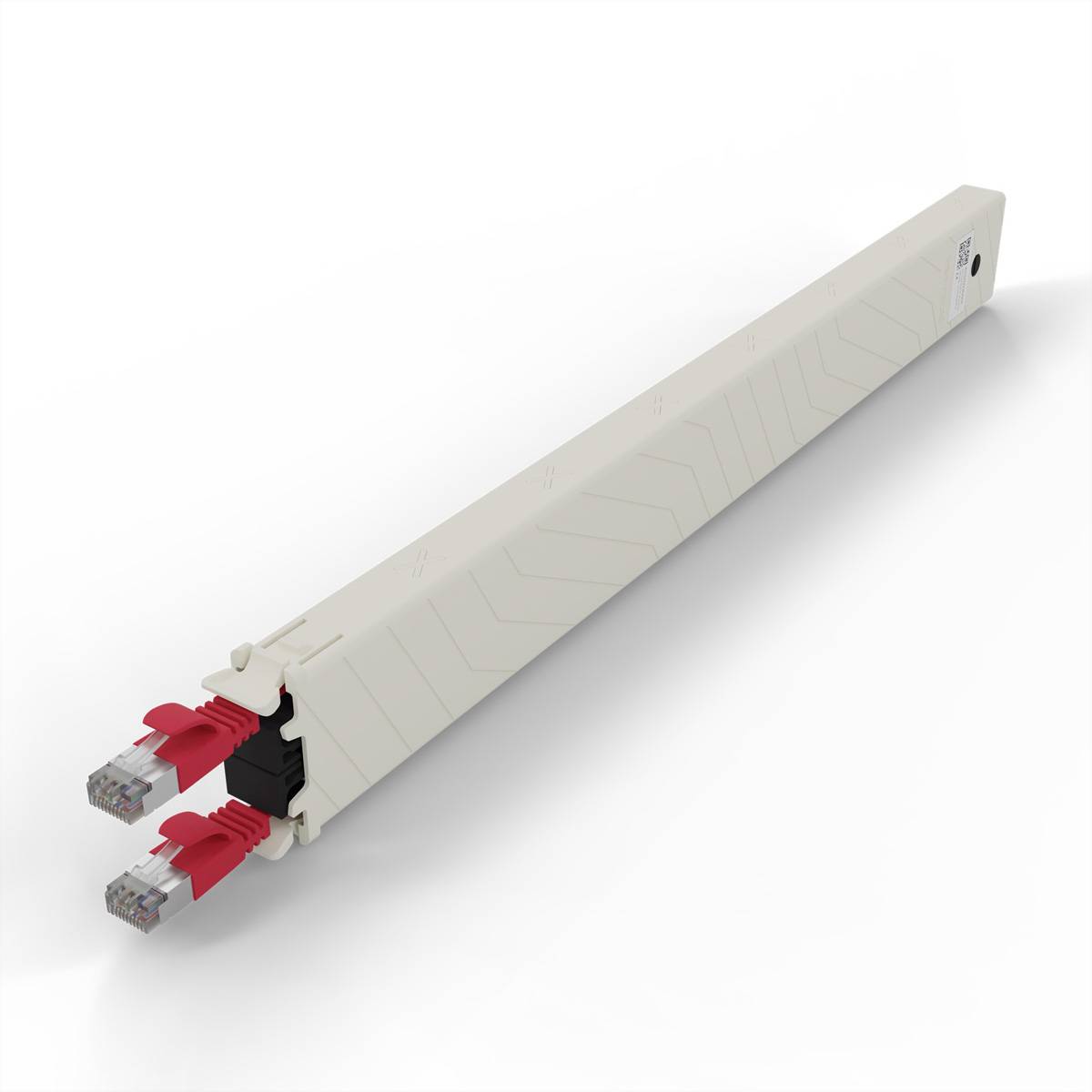 patchbox.one Kassette 8RU STP rot Cat.6a 0,8m
