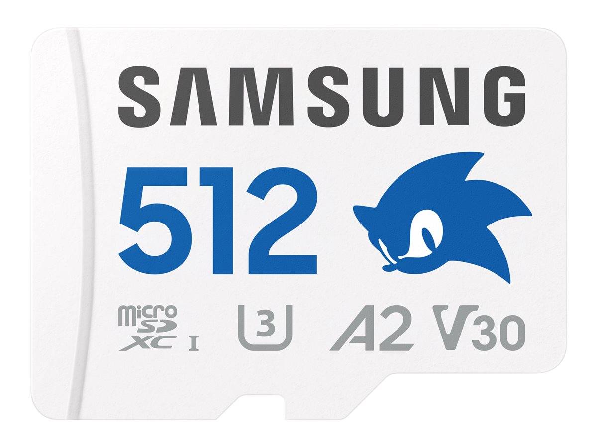 Samsung PRO Plus MB-MD512SA - Sonic the Hedgehog Flash-Speicherkarte (microSDXC-an-SD-Adapter inbegriffen)