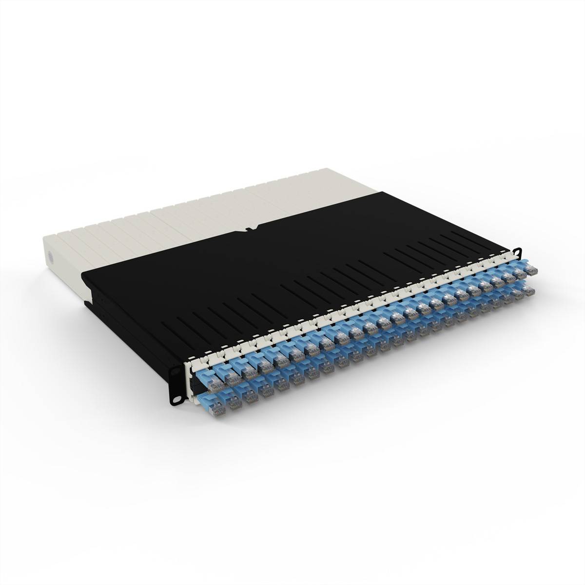 patchbox.one 8RU STP blau Cat.6a 0,8m