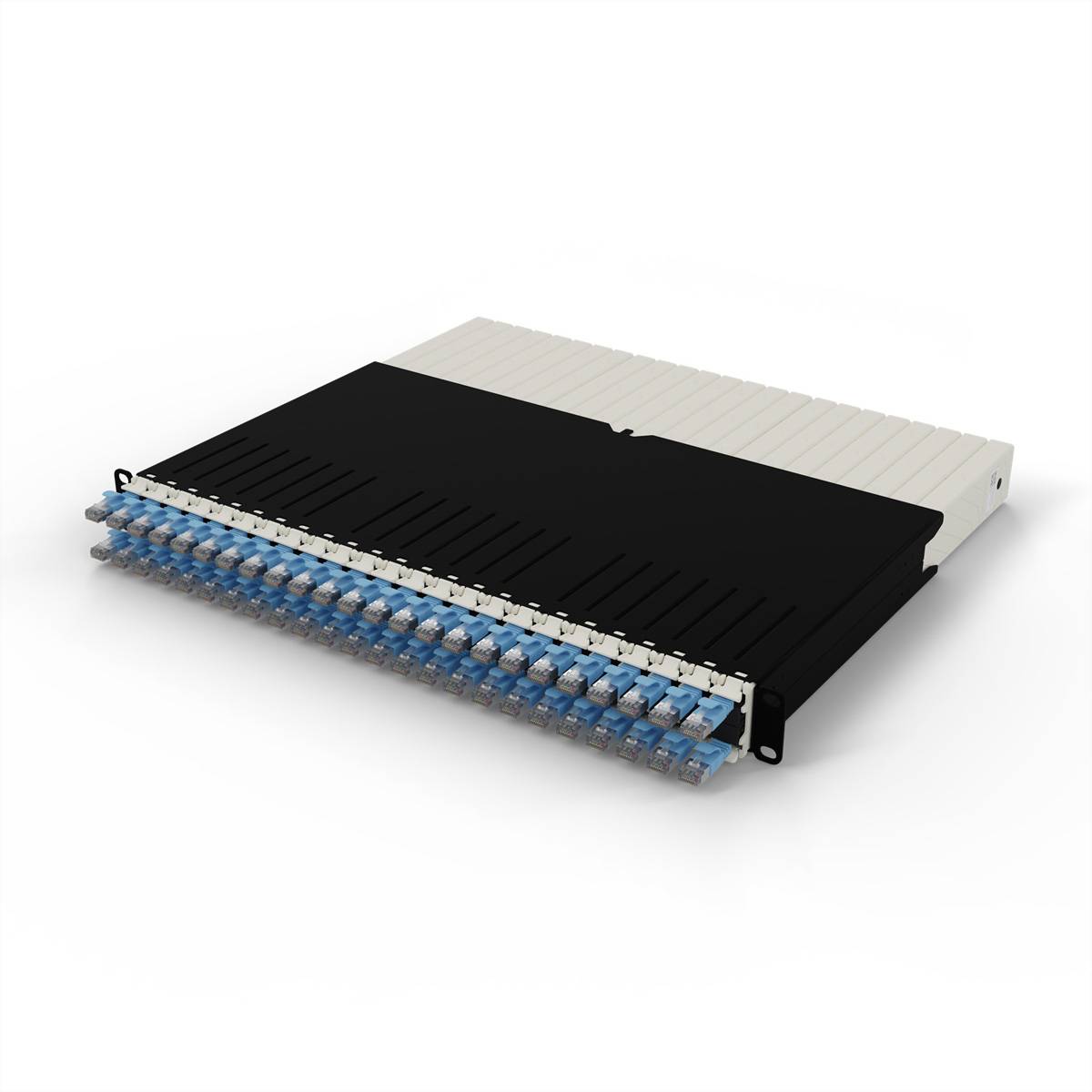 patchbox.one 8RU STP blau Cat.6a 0,8m