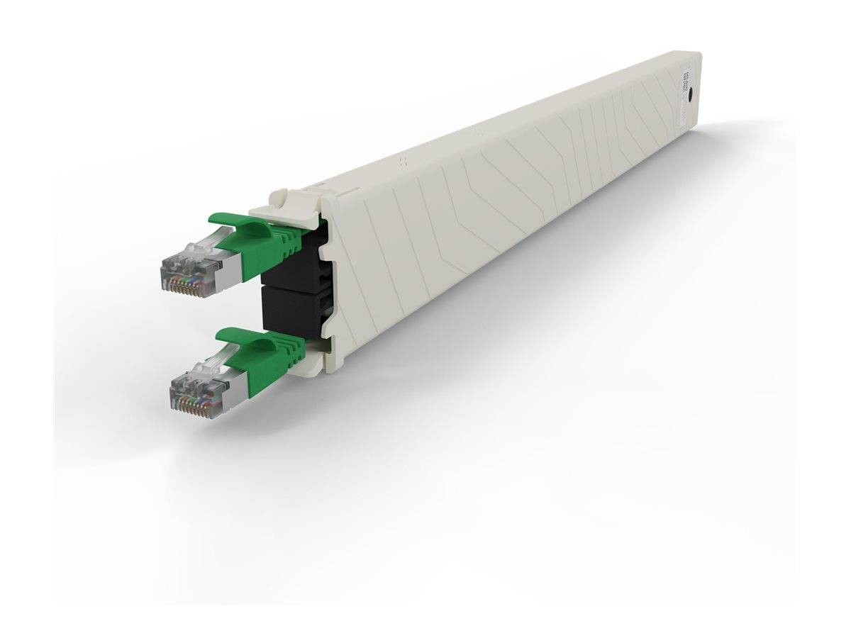 PATCHBOX patchbox.one - Kupferkassette - einziehbarCAT 6a - STP - grün