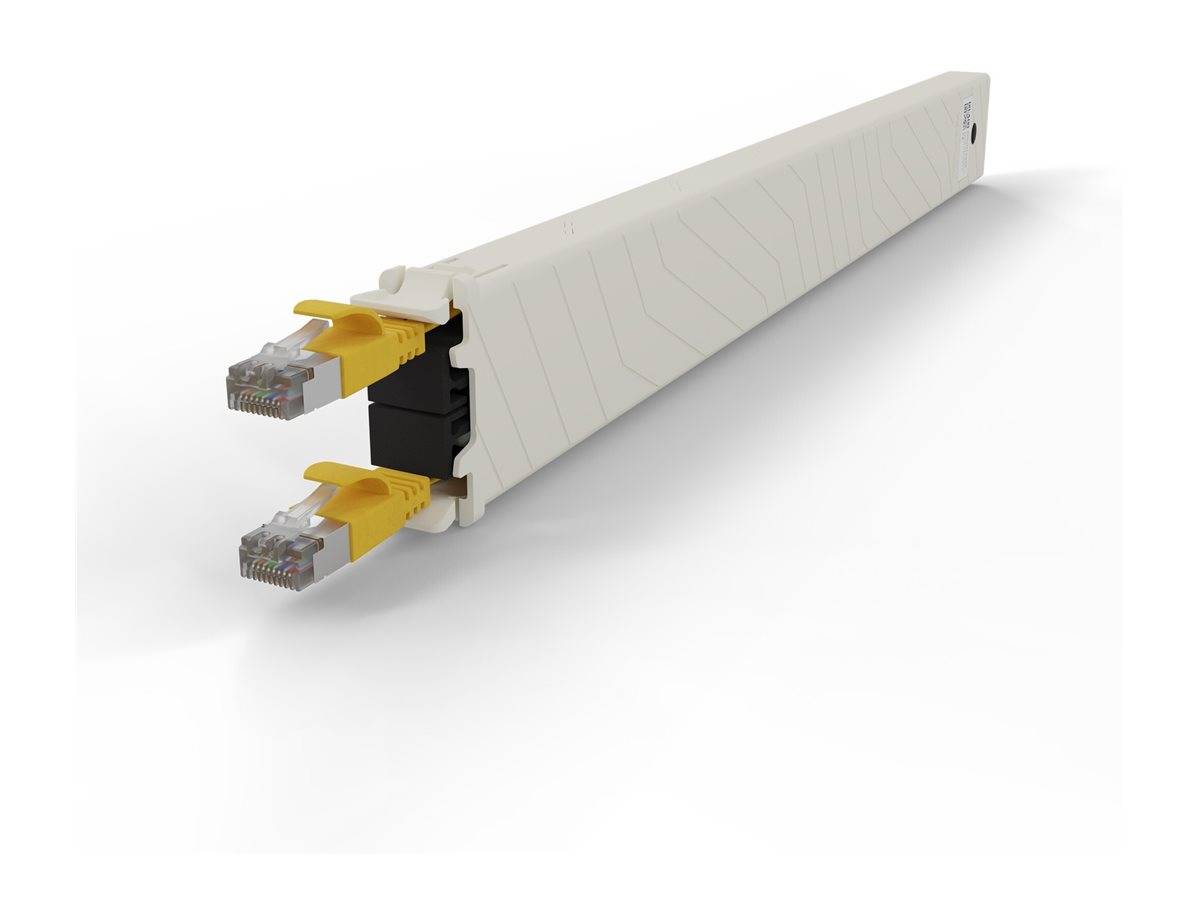 PATCHBOX patchbox.one - Kupferkassette - einziehbarCAT 6a - STP - Gelb
