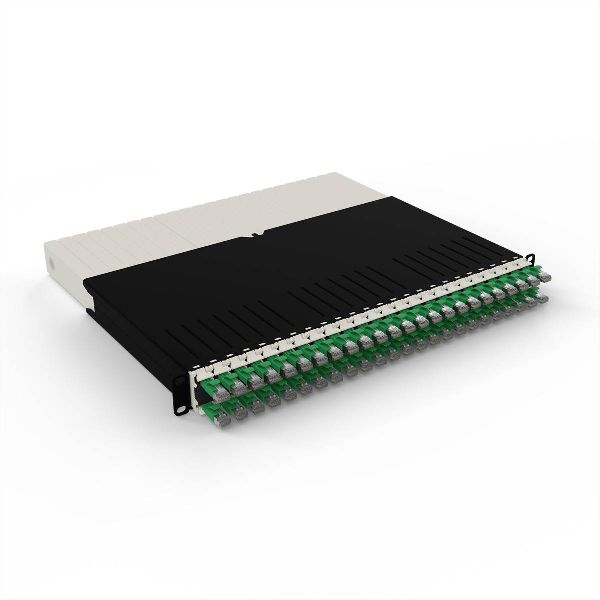 patchbox.one 8RU STP grün Cat.6a 0,8m