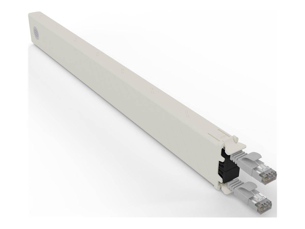 PATCHBOX patchbox.one - Kupferkassette - einziehbarCAT 6a - STP - Grau