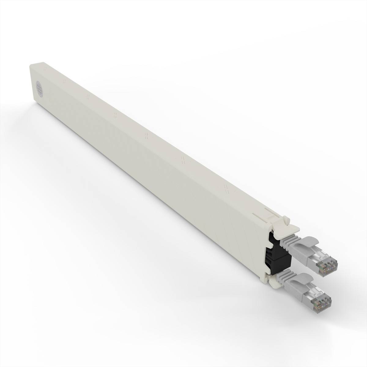 patchbox.one Kassette 8RU STP grau Cat.6a 0,8m