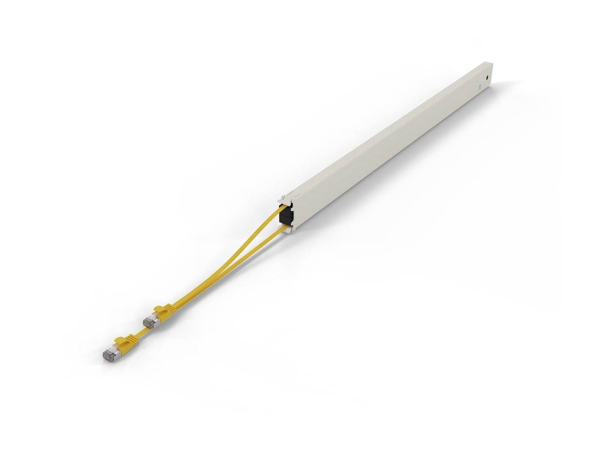 PATCHBOX patchbox.one - Kupferkassette - einziehbarCAT 6a - STP - Gelb