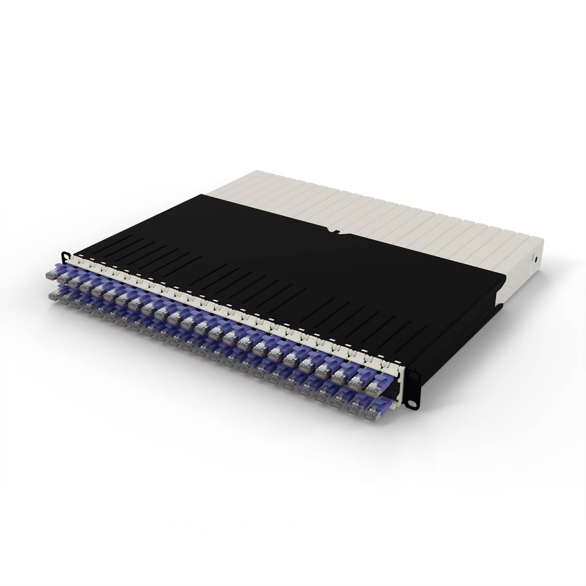 patchbox.one 8RU STP violett Cat.6a 0,8m