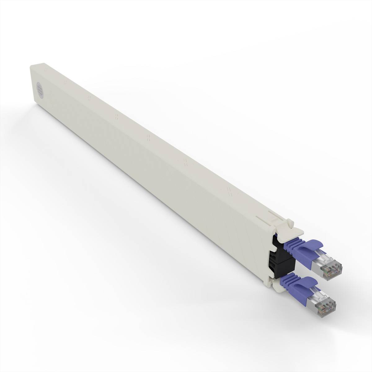 patchbox.one Kassette 8RU STP violett Cat.6a 0,8m