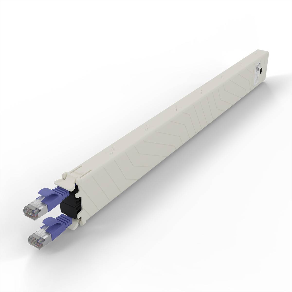 patchbox.one Kassette 8RU STP violett Cat.6a 0,8m