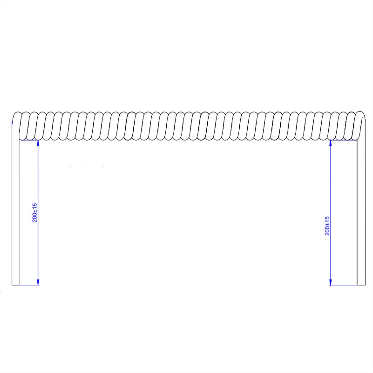 BACHMANN Wendelleitung 0,4m-1,6m ws 0,2m gerade, H05VV-F 3G1,5mm², teilw.abgemantelt AEH