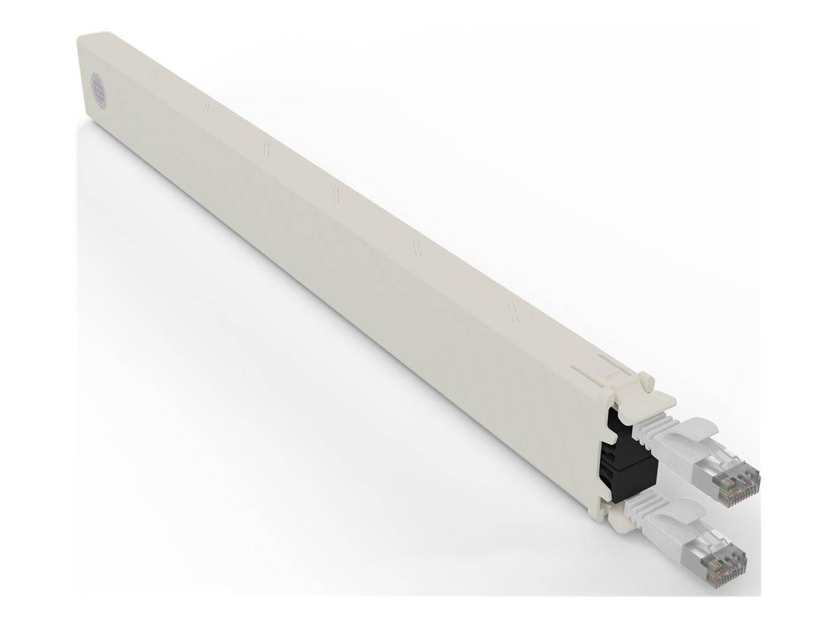 PATCHBOX patchbox.one - Kupferkassette - einziehbarCAT 6a - STP - weiß