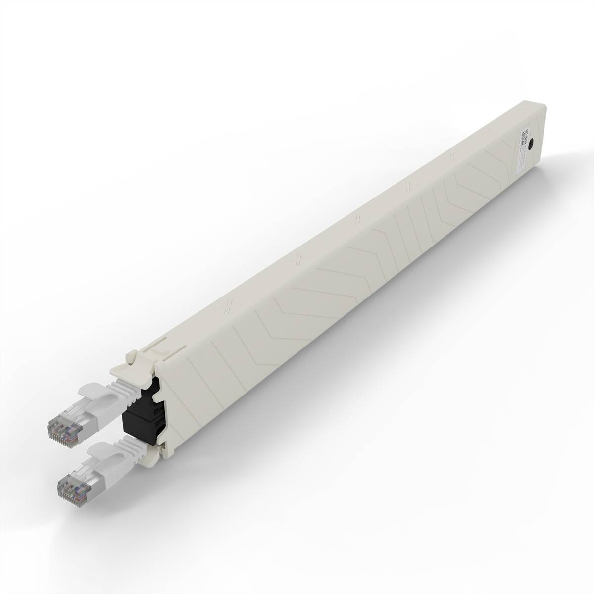 patchbox.one Kassette 8RU STP weiß Cat.6a 0,8m