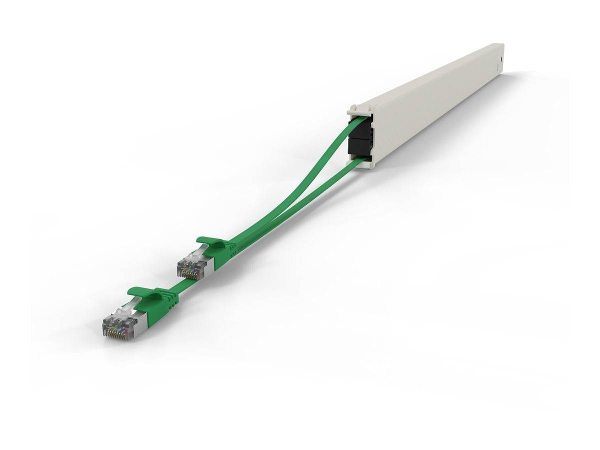 PATCHBOX patchbox.one - Kupferkassette - einziehbarCAT 6a - STP - grün