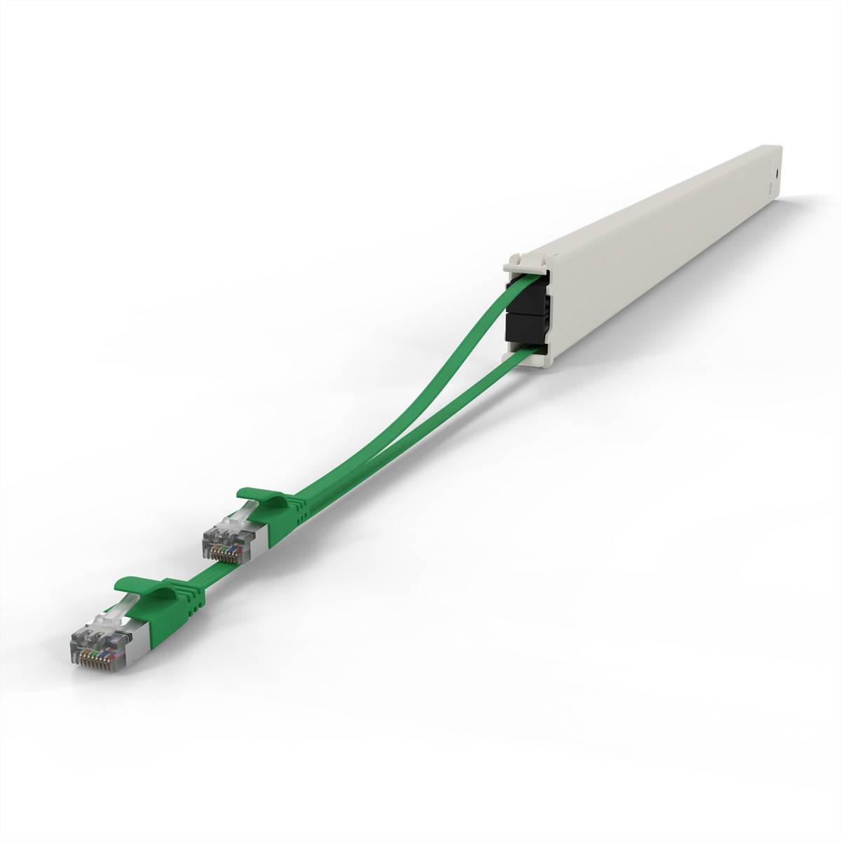 patchbox.one Kassette 46RU STP grün Cat.6a 2,5m