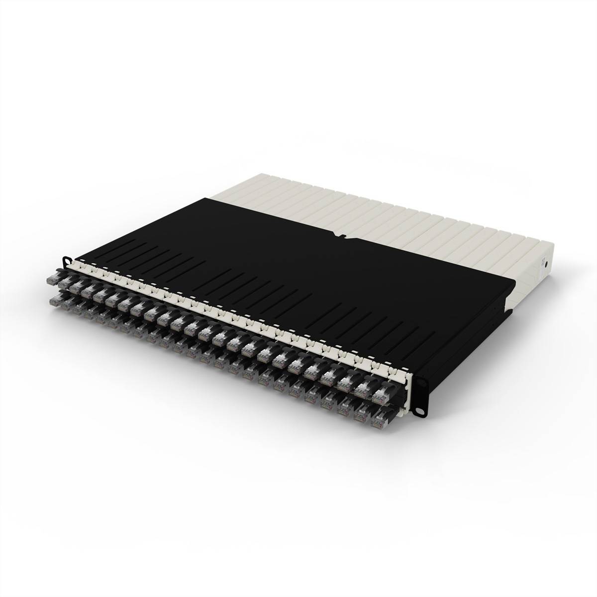 patchbox.one 8RU STP schwarz Cat.6a 0,8m