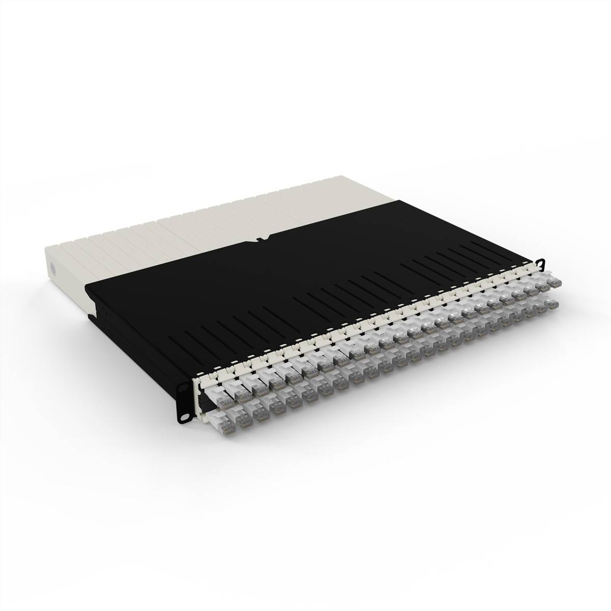 patchbox.one 8RU STP weiß Cat.6a 0,8m