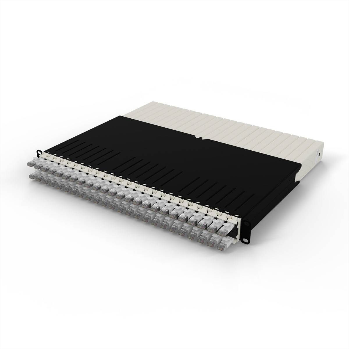 patchbox.one 8RU STP weiß Cat.6a 0,8m