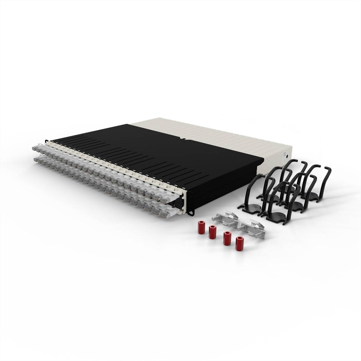 patchbox.one 8RU STP weiß Cat.6a 0,8m