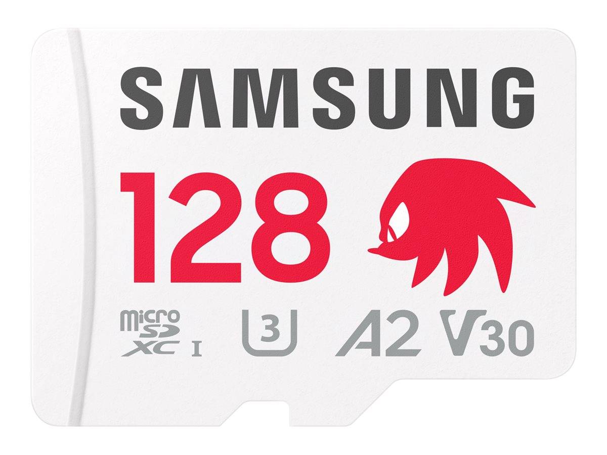 Samsung PRO Plus MB-MD128SA - Sonic the Hedgehog Flash-Speicherkarte (microSDXC-an-SD-Adapter inbegriffen)