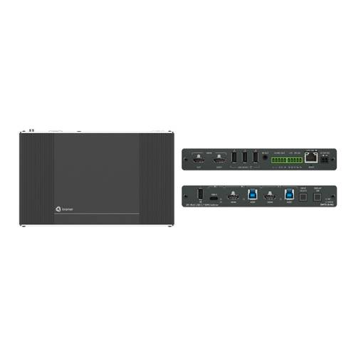 KRAMER SWT3-31-HU - 3x1 4K USB-C/HDMI Switcher (4K@60Hz | 4:4:4 | USB-C Dockingstation | Steuerungs-Gateway | HDCP 2.3 |