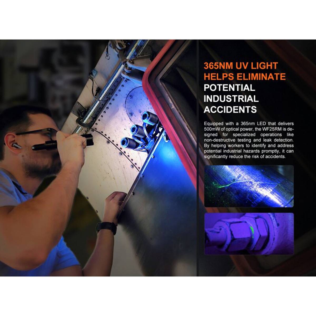 Fenix WF25RM 3000 Lumen - LED-Taschenlampe mit UV-Licht