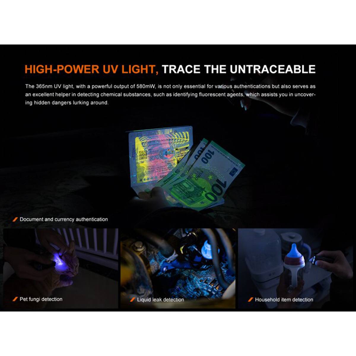 Fenix E06R Schlüsselbundleuchte 700 Lumen - Grau