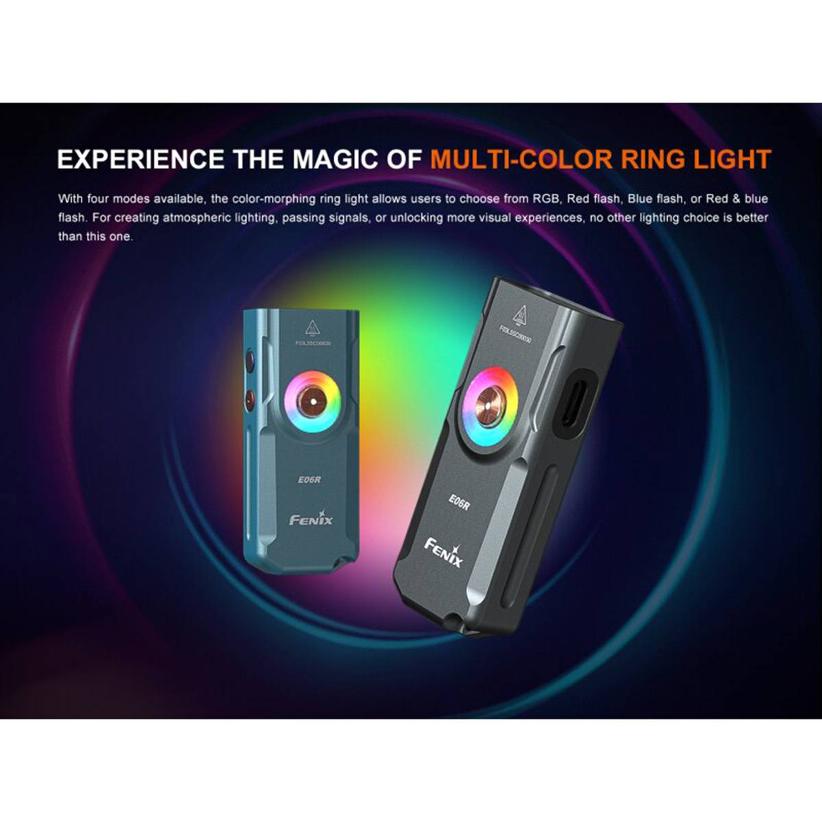 Fenix E06R Schlüsselbundleuchte 700 Lumen - Grau