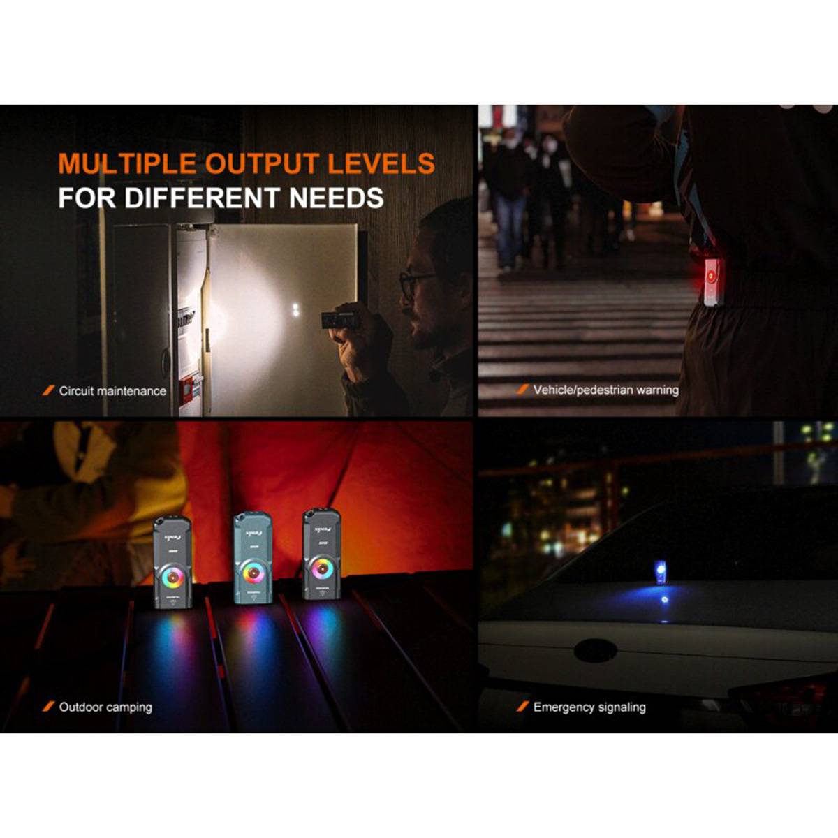 Fenix E06R Schlüsselbundlampe 700 Lumen - Grün