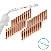 STAHLWERK 2 x Stromdüsen AK25 MB25 Kontaktdüsen M6x28 1,0 mm MIG MAG STAHLWERK 2 x Stromdüsen AK25 MB25 Kontaktdüsen M6x28 1,0 mm MIG MAG