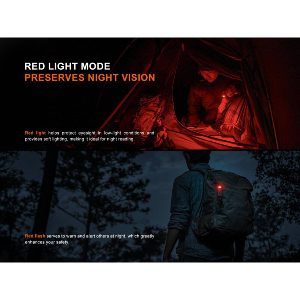 Fenix SW05R-RED LED Taschenlampe mit Clip 150 Lumen - Schwarz