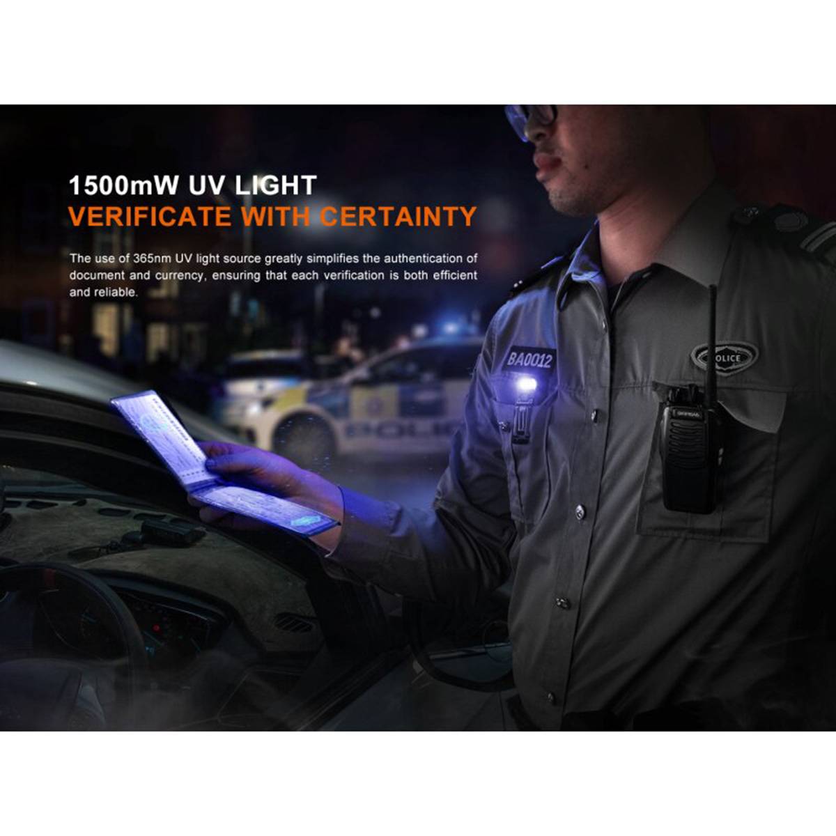 Fenix SW05R-UV 150 Lumen - LED-Taschenlampe mit Clip Grün