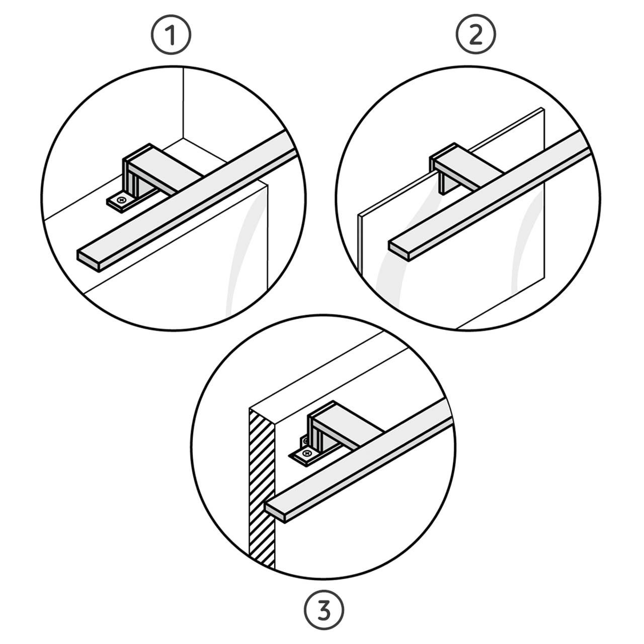 Licht-Erlebnisse LE122270 LED Wandlampe Erik IP44 4100 K 530 lm aus Aluminium Glas in Chrom Wandleuchte