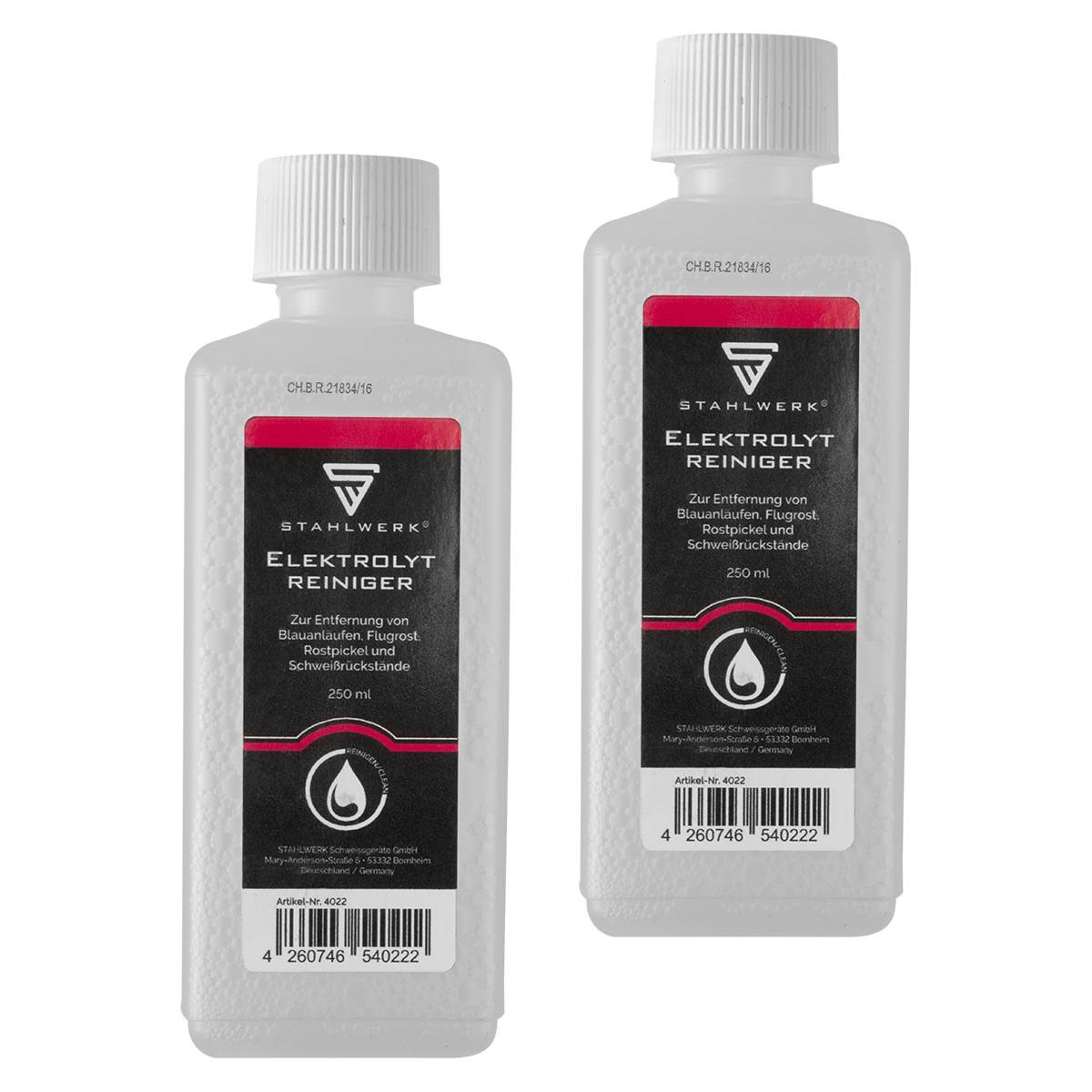 STAHLWERK 2 x Elektrolytreiniger für Schweißnaht-Reinigungsgeräte 250 ml