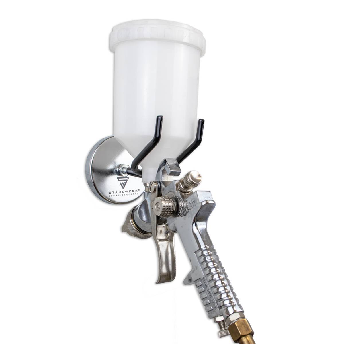 STAHLWERK 2 x Lackierpistolen-Halterung mit magnetischem Fuß