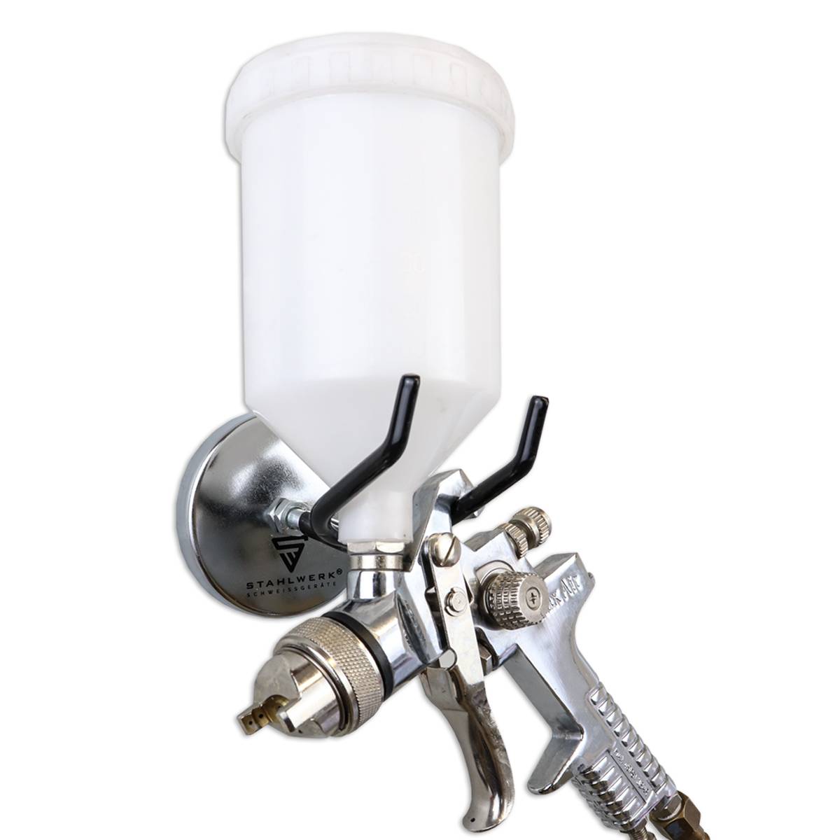 STAHLWERK 2 x Lackierpistolen-Halterung mit magnetischem Fuß