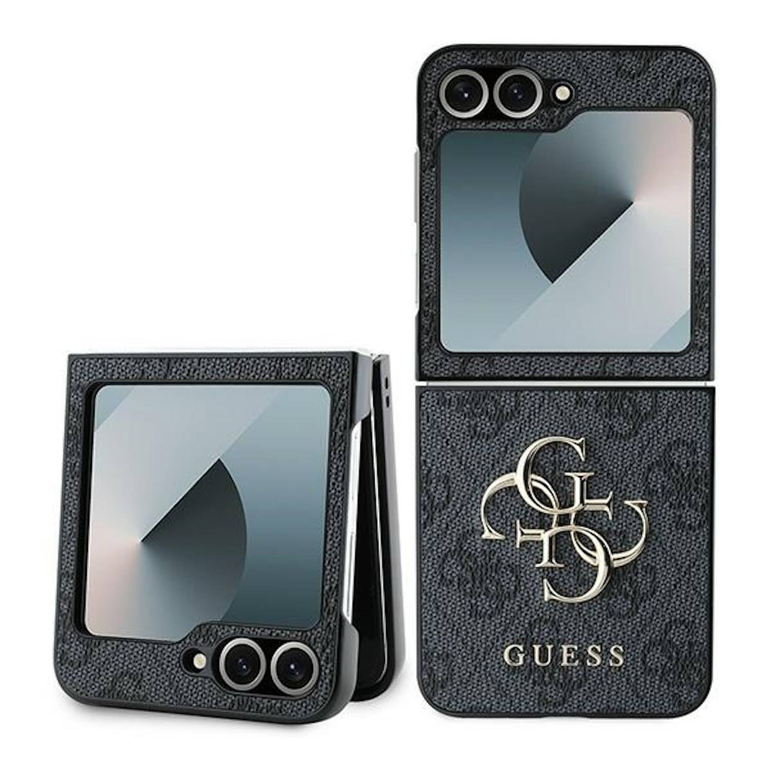 GUESS Samsung Galaxy Z Flip6 Hülle hochwertiges Leder 4G Metal Logo Design
