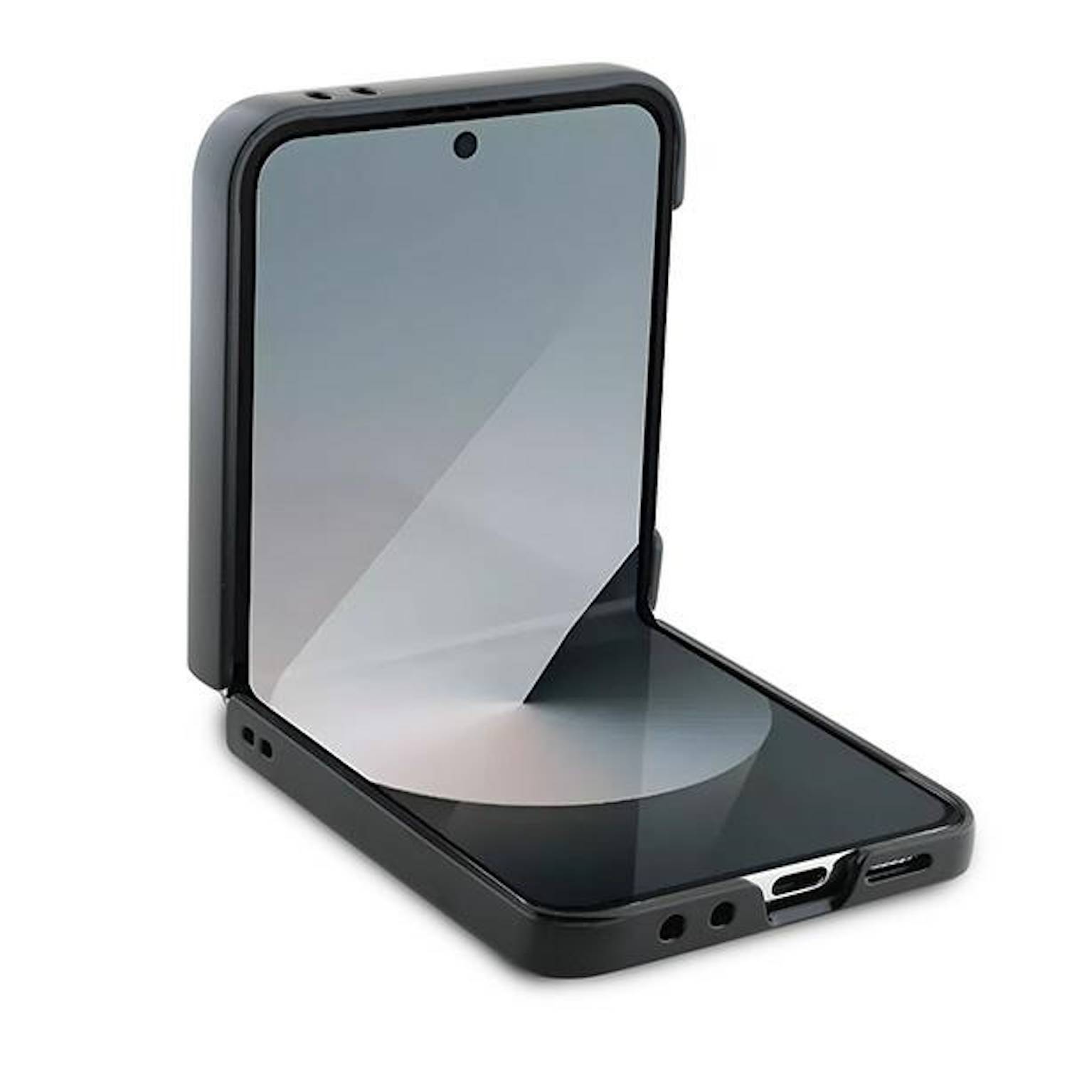 GUESS Samsung Galaxy Z Flip6 Hülle hochwertiges Leder 4G Metal Logo Design