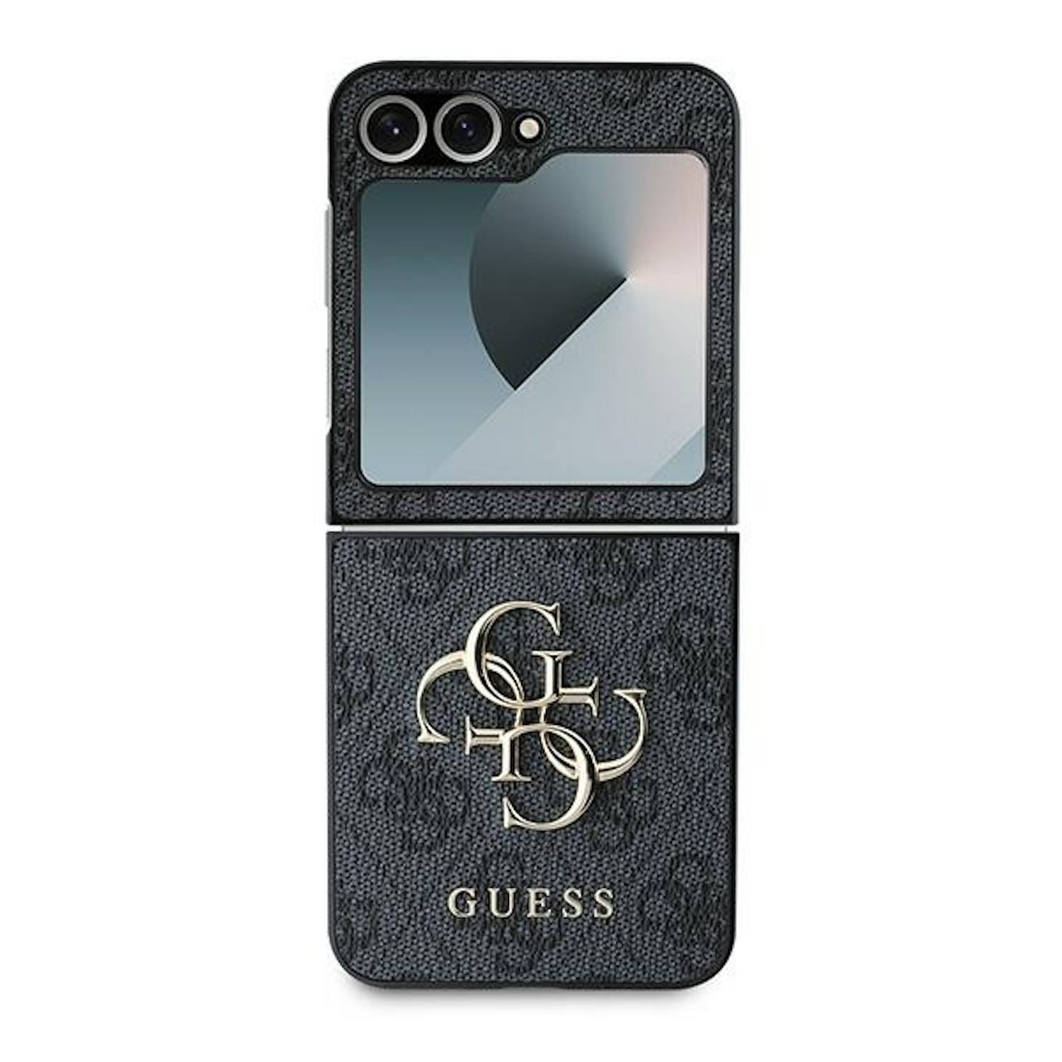 GUESS Samsung Galaxy Z Flip6 Hülle hochwertiges Leder 4G Metal Logo Design