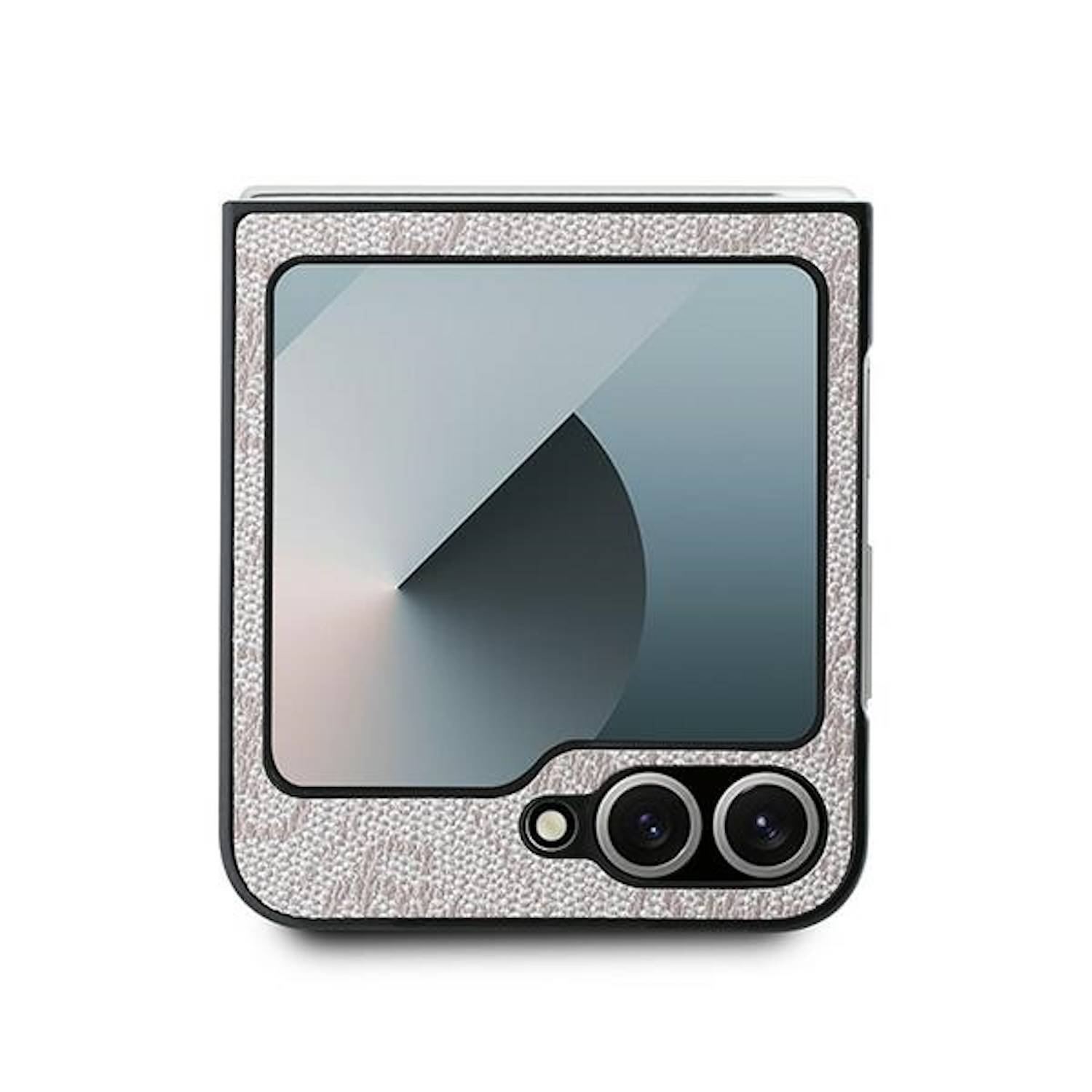 GUESS Samsung Galaxy Z Flip6 Hülle hochwertiges Leder 4G Metal Logo Design Rosa