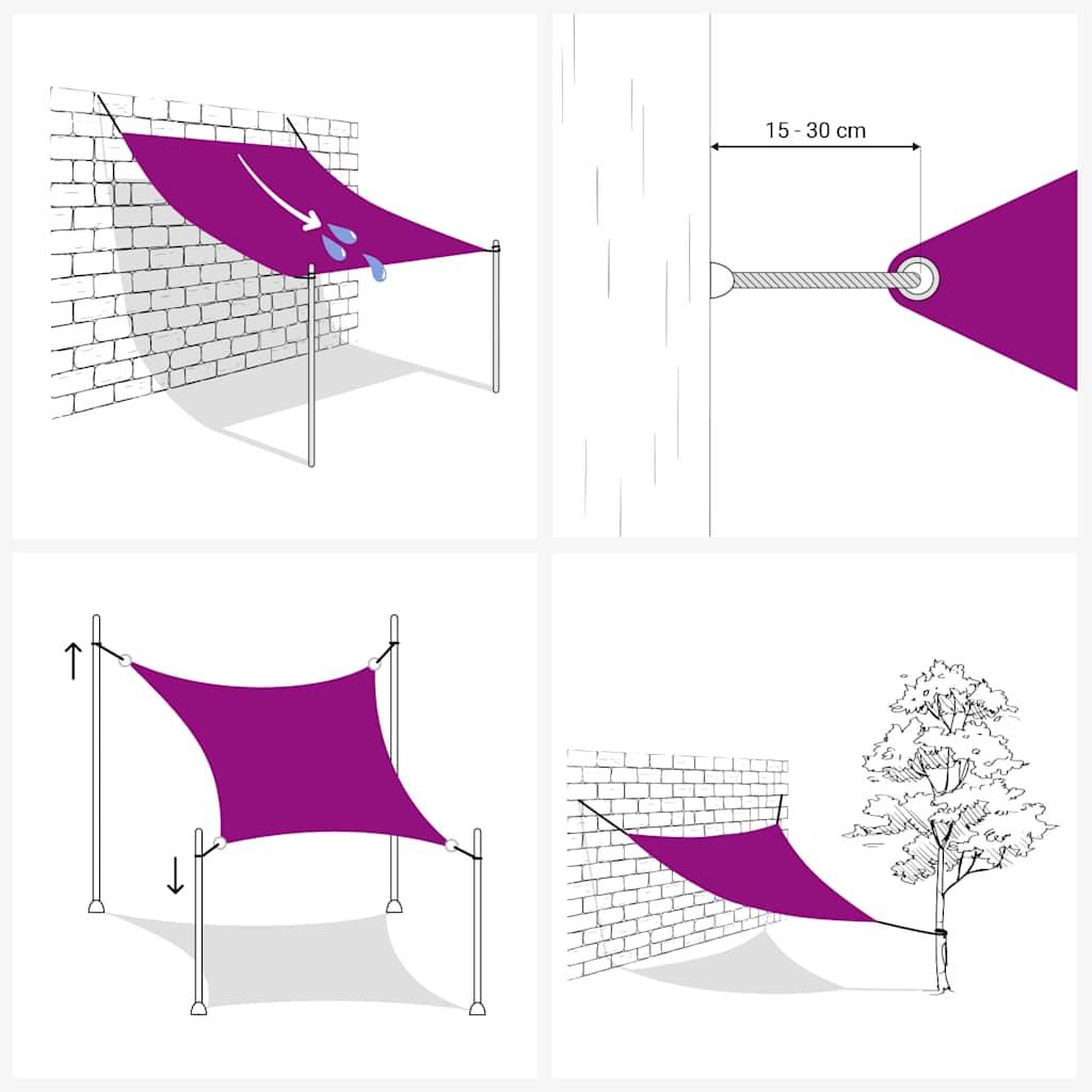 vidaXL Sonnensegel 160 g/m² Dreieckig Gelb 5x6x6 m HDPE