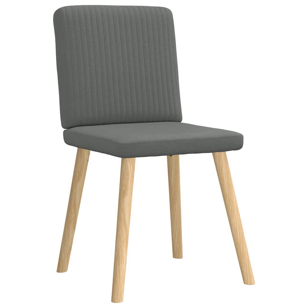 vidaXL Esszimmerstühle 6 Stk. Dunkelgrau Stoff