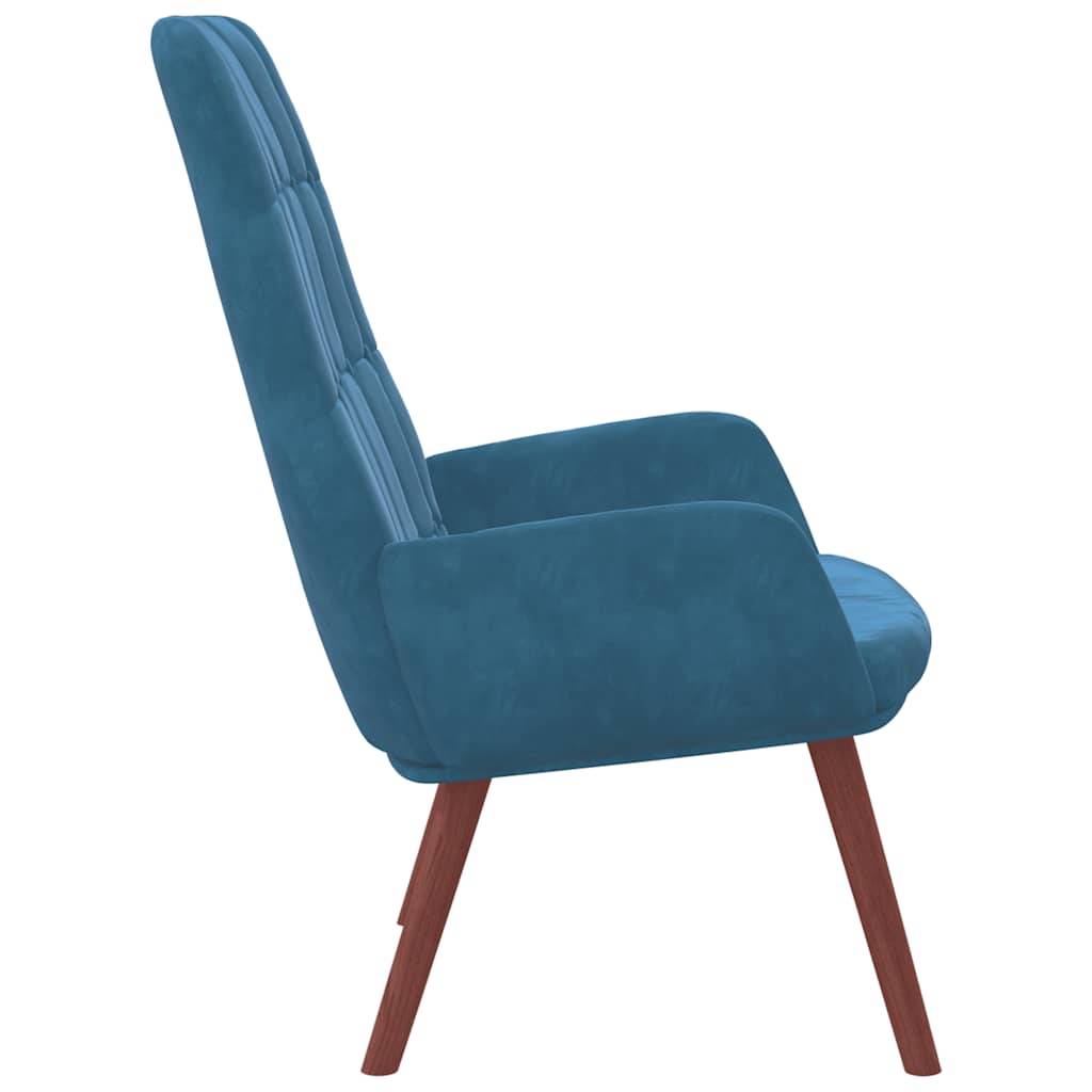 vidaXL Relaxsessel Blau Samt