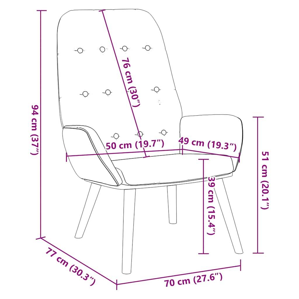 vidaXL Relaxsessel Blau Samt