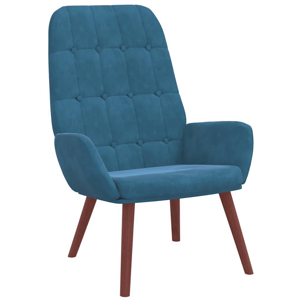 vidaXL Relaxsessel Blau Samt