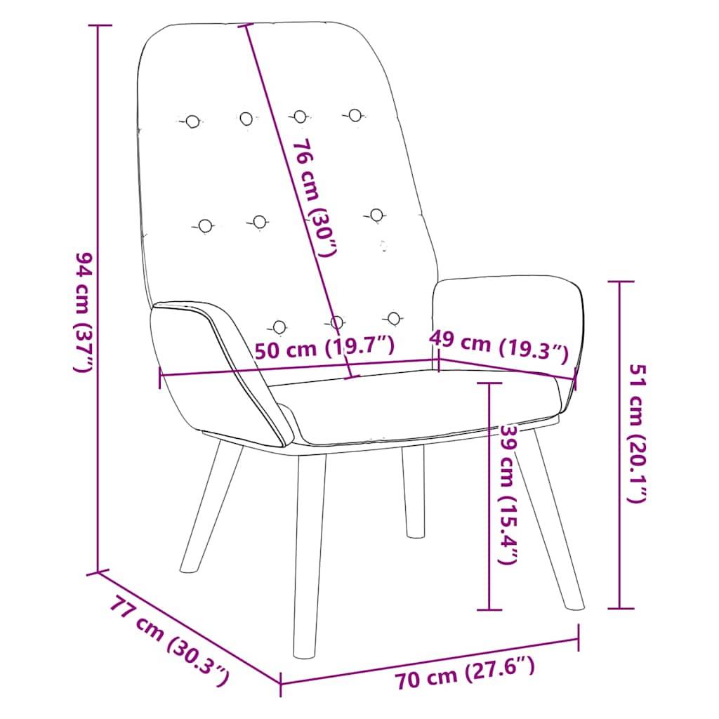 vidaXL Relaxsessel Jeansblau Stoff