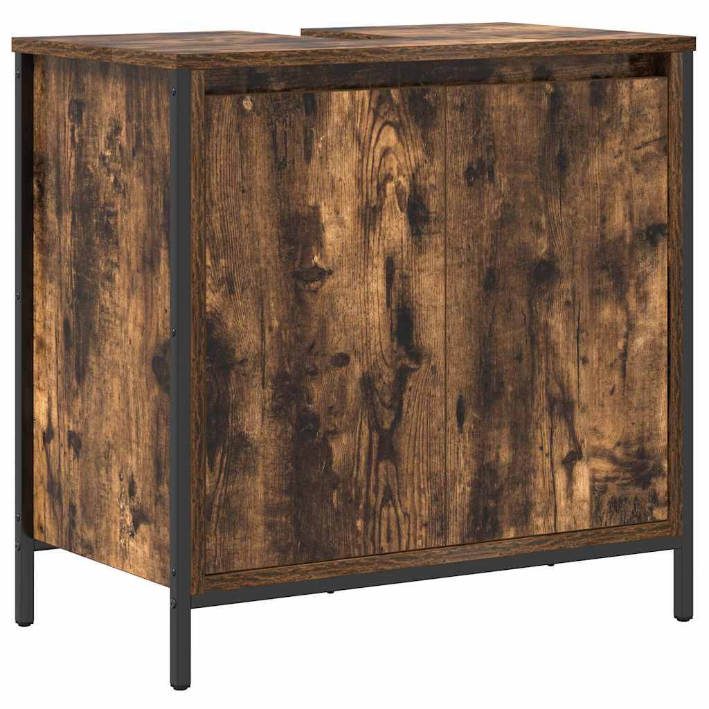 vidaXL Waschbeckenunterschrank Räuchereiche 60x34,5x60 cm