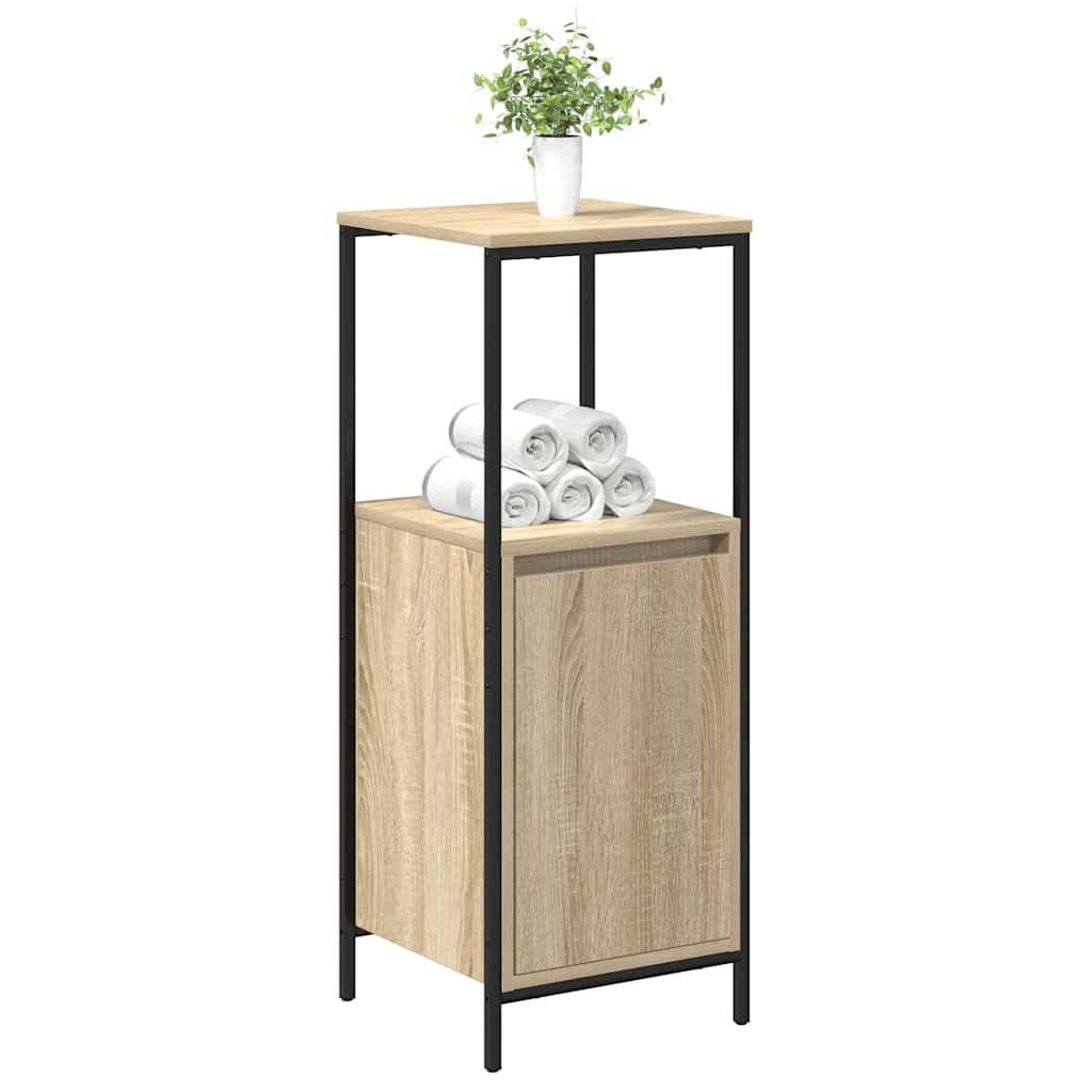 vidaXL Badschrank mit Regalen Sonoma-Eiche 36x35x95 cm