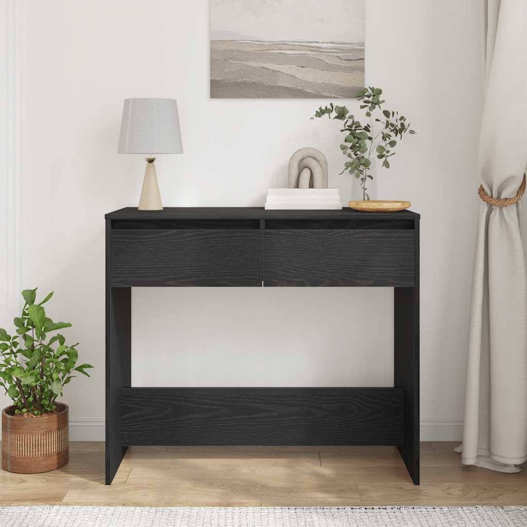 vidaXL Konsolentisch Schwarz Eichen-Optik 89x41x76,5 cm Holzwerkstoff